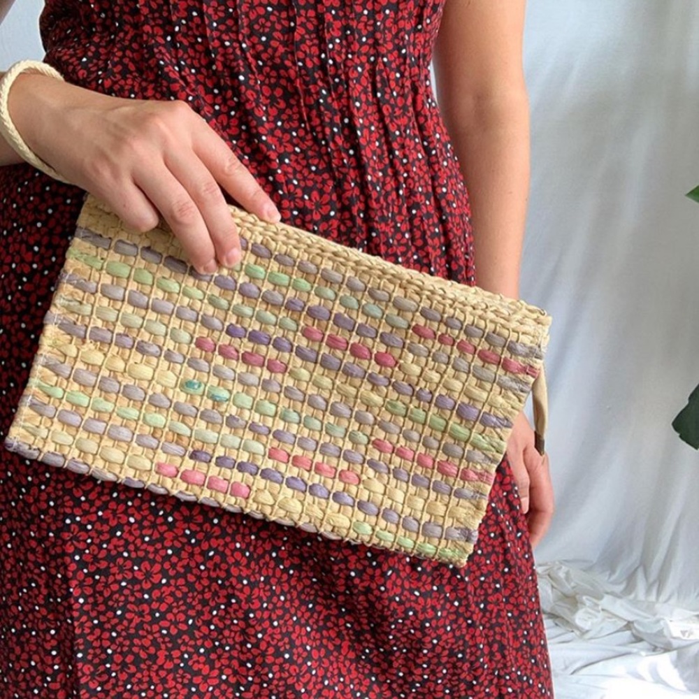 Vintage Woven Clutch